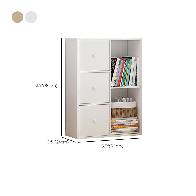 Contemporary Rectangle Storage Cabinet Manufactured Wood Accent Cabinet with Doors