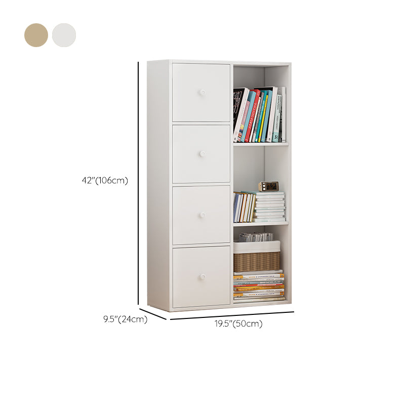 Contemporary Rectangle Storage Cabinet Manufactured Wood Accent Cabinet with Doors