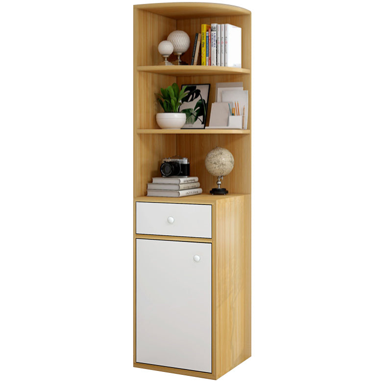 Contemporary 1 Door Accent Cabinet Corner Straight Legs Storage Cabinet
