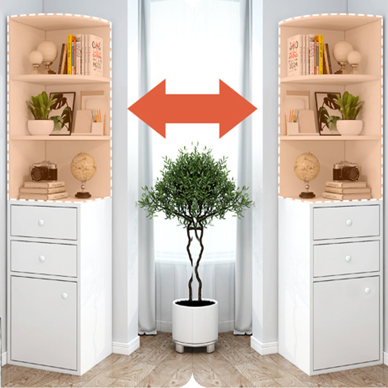 Contemporary 1 Door Accent Cabinet Corner Straight Legs Storage Cabinet