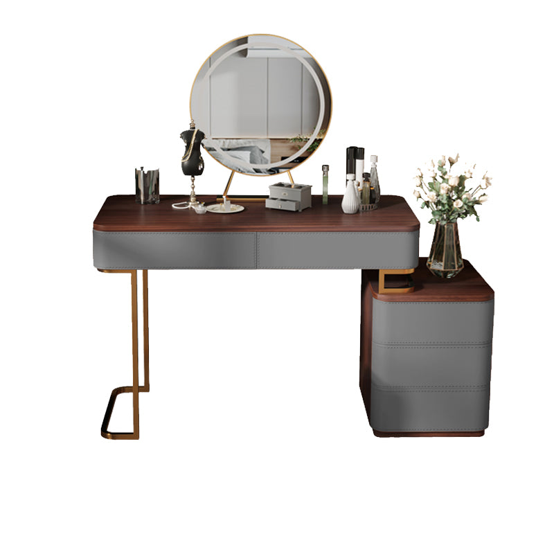 Glam 17.72" Wide Wooden Makeup Vanity with 5 Drawers for Bedroom