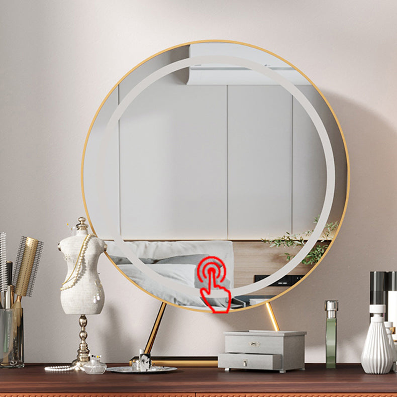 Glam 17.72" Wide Wooden Makeup Vanity with 5 Drawers for Bedroom