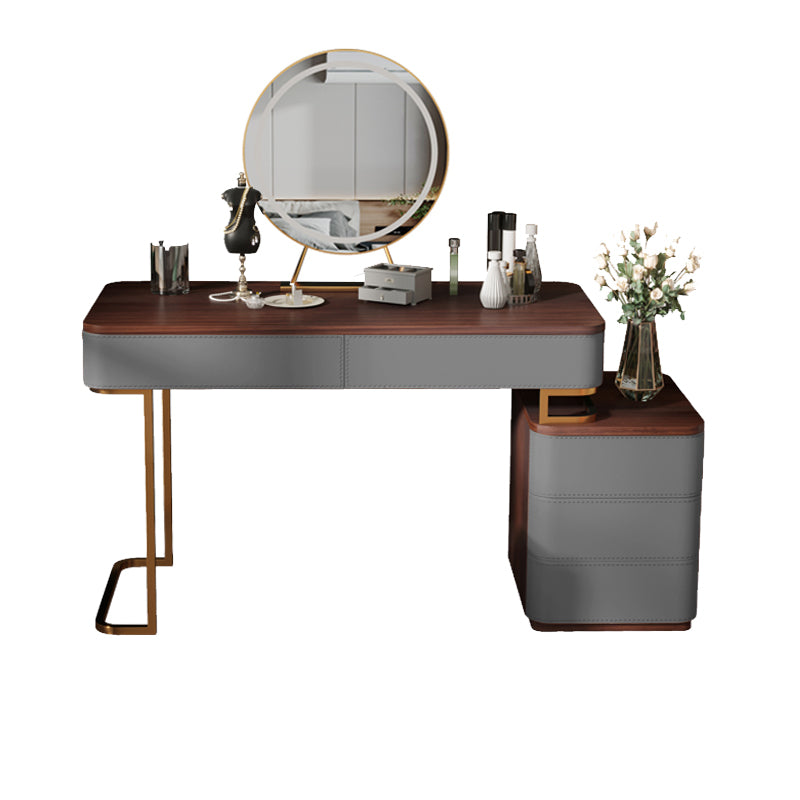Glam 17.72" Wide Wooden Makeup Vanity with 5 Drawers for Bedroom