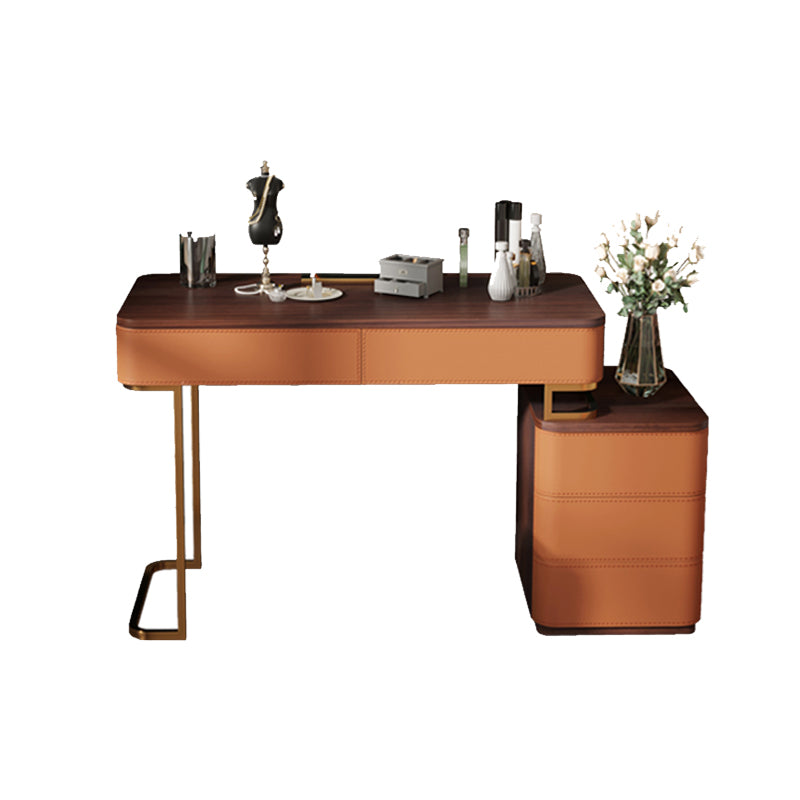 Glam 17.72" Wide Wooden Makeup Vanity with 5 Drawers for Bedroom