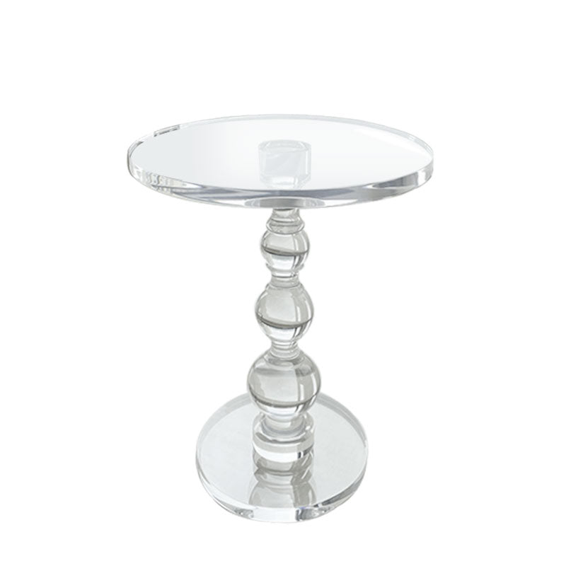 Plastic Round Side End Table Pedestal End Table for Living Room