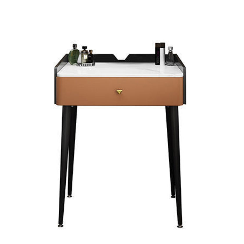 Contemporary Vanity With Drawer Solid Wood Mirror BedroomMakeup Vanity Set