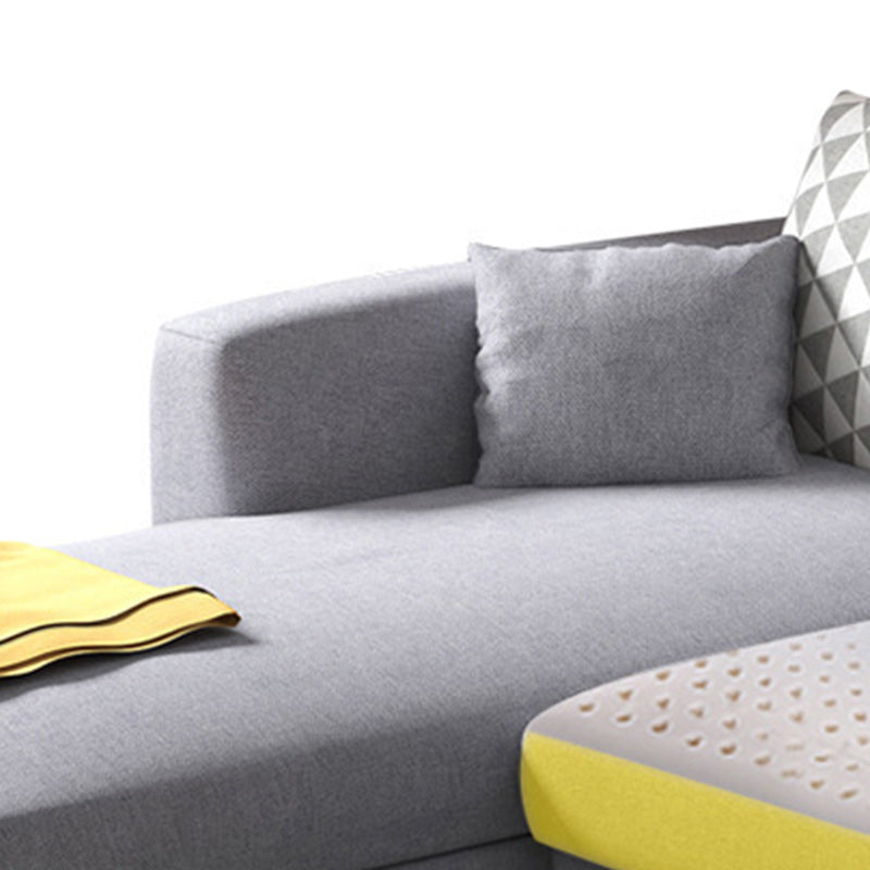 Scandinavian Fabric Living Room Seating Recessed Arm Pillows sofa