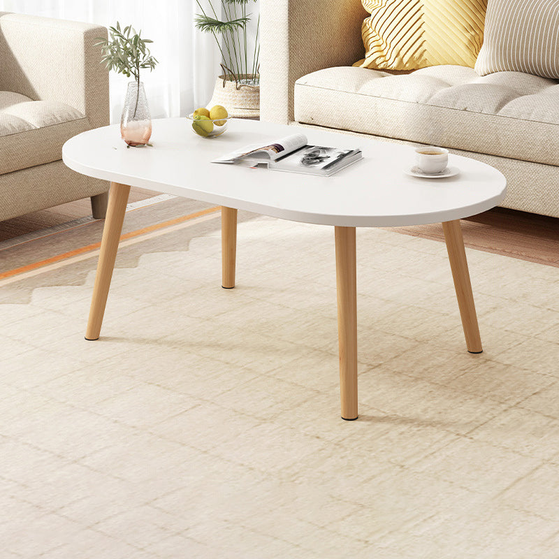 Four Legs Coffee Table Artificial Wood Coffee or End Table with Shelf