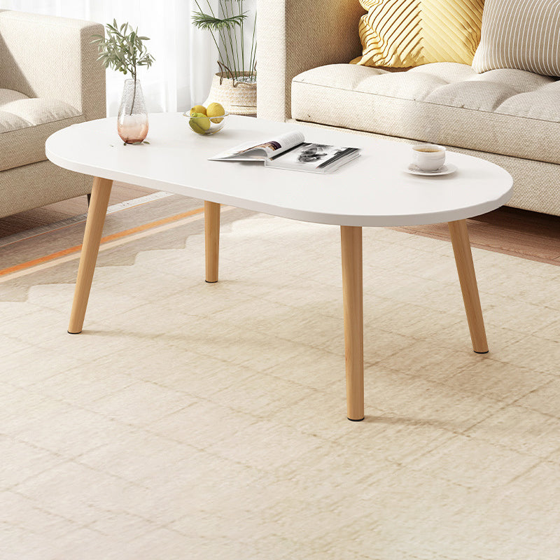 Four Legs Coffee Table Artificial Wood Coffee or End Table with Shelf