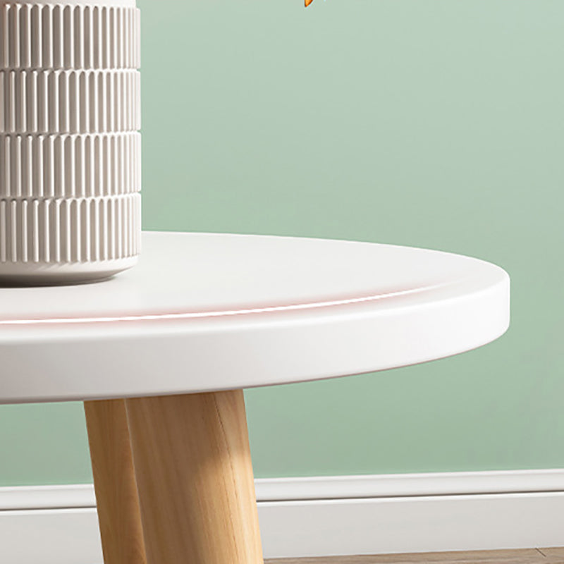 Four Legs Coffee Table Artificial Wood Coffee or End Table with Shelf