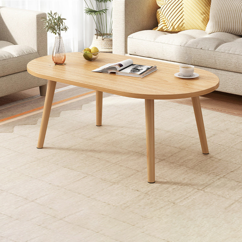 Four Legs Coffee Table Artificial Wood Coffee or End Table with Shelf