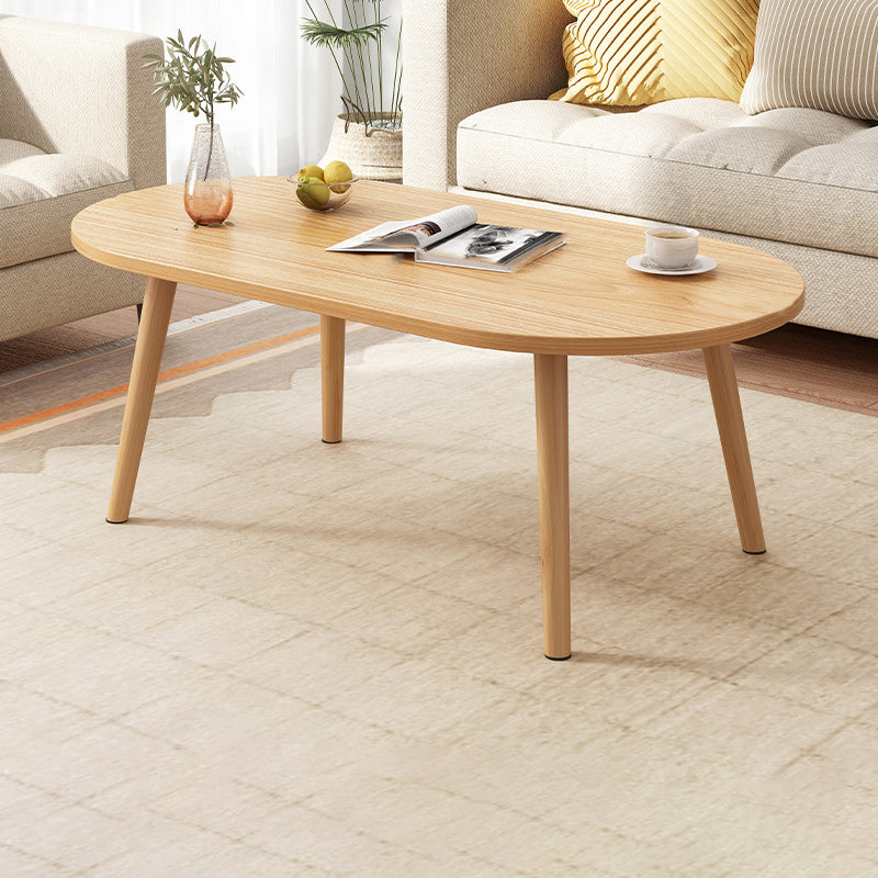 Four Legs Coffee Table Artificial Wood Coffee or End Table with Shelf
