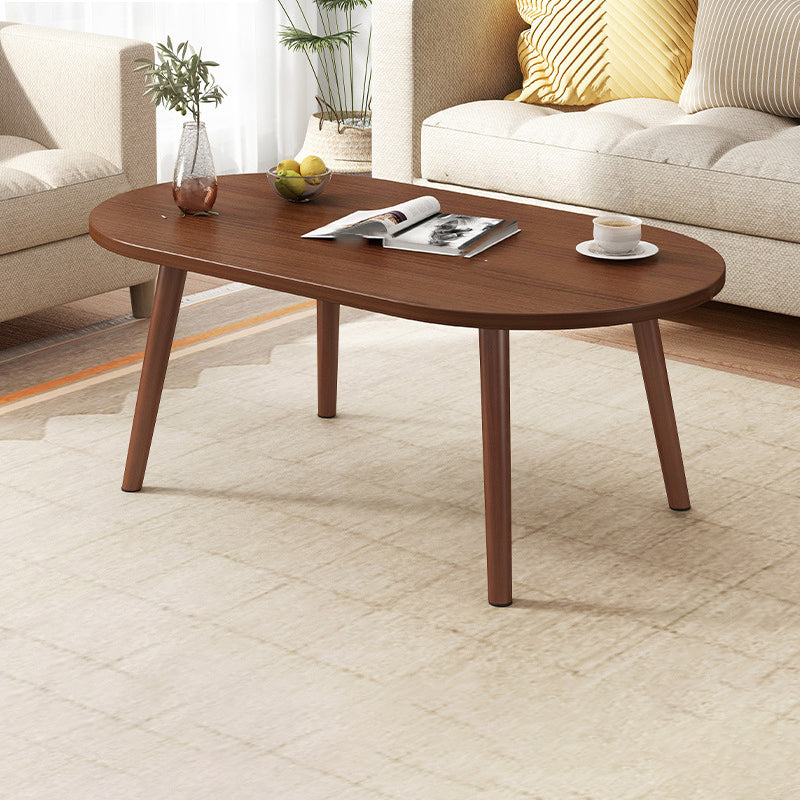 Four Legs Coffee Table Artificial Wood Coffee or End Table with Shelf