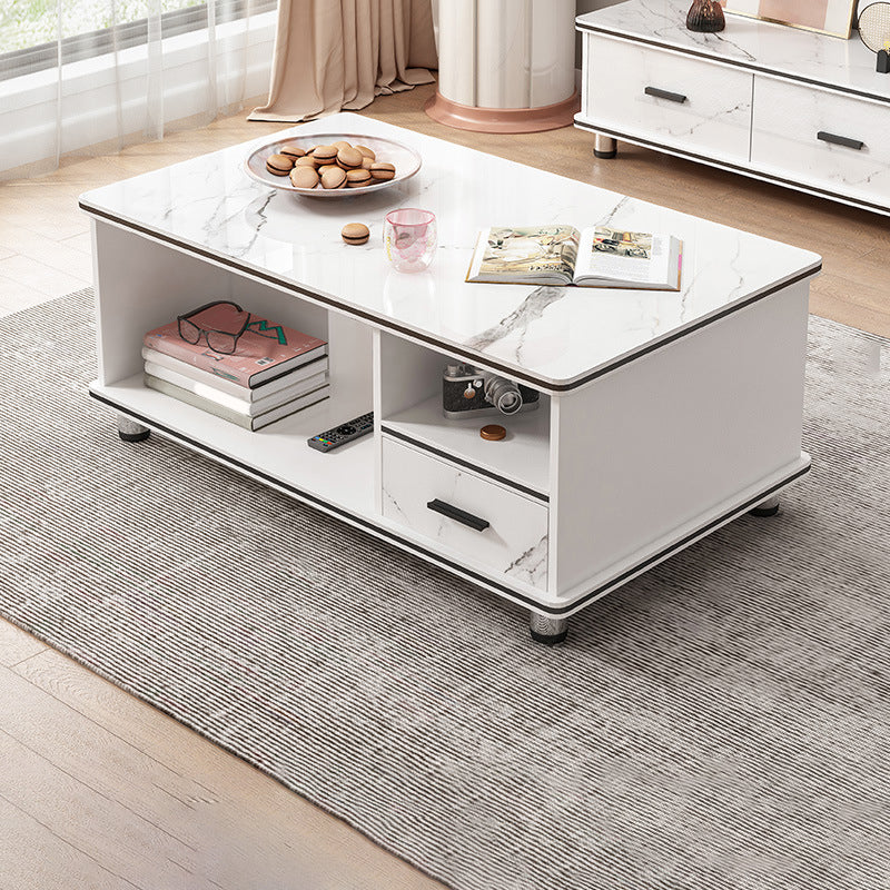 Artificial Wood Coffee or End Table Rectangular Coffee Table with Storage