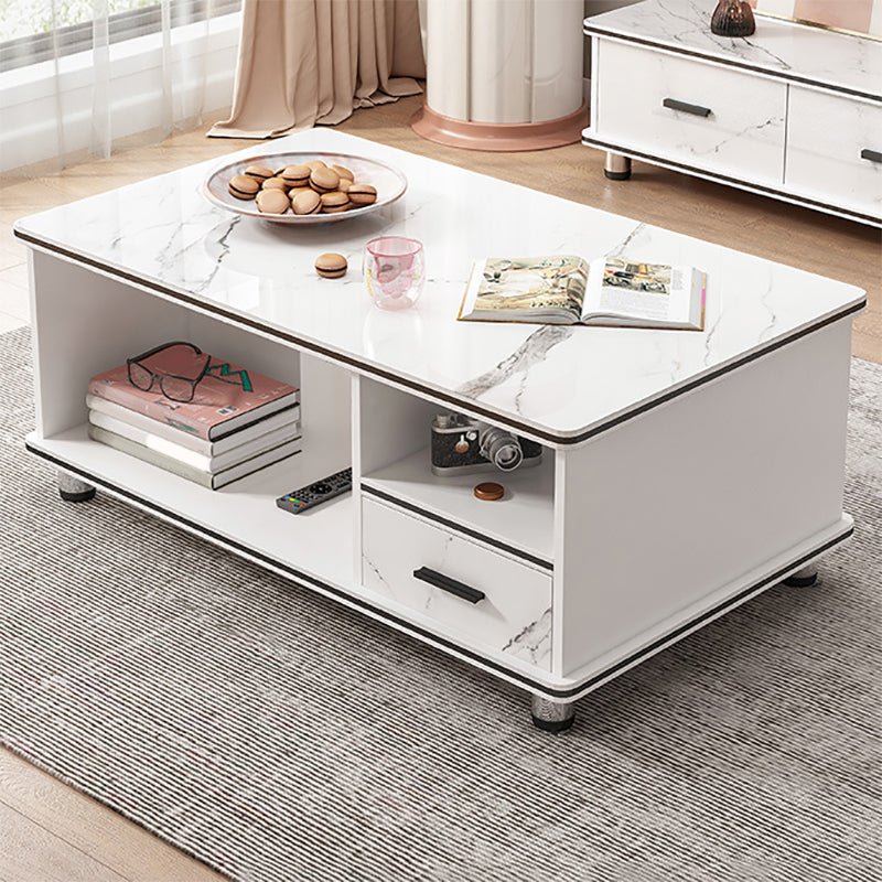 Artificial Wood Coffee or End Table Rectangular Coffee Table with Storage