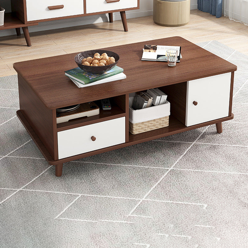 Artificial Wood Coffee or End Table Rectangular Coffee Table with Storage