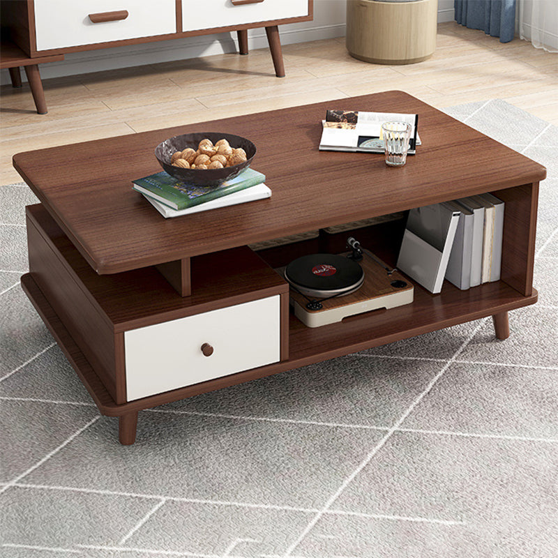 Artificial Wood Coffee or End Table Rectangular Coffee Table with Storage
