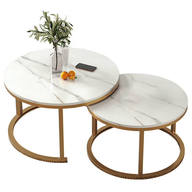 Round Coffee Or End Table Glam Drum Coffee Table in Black and White