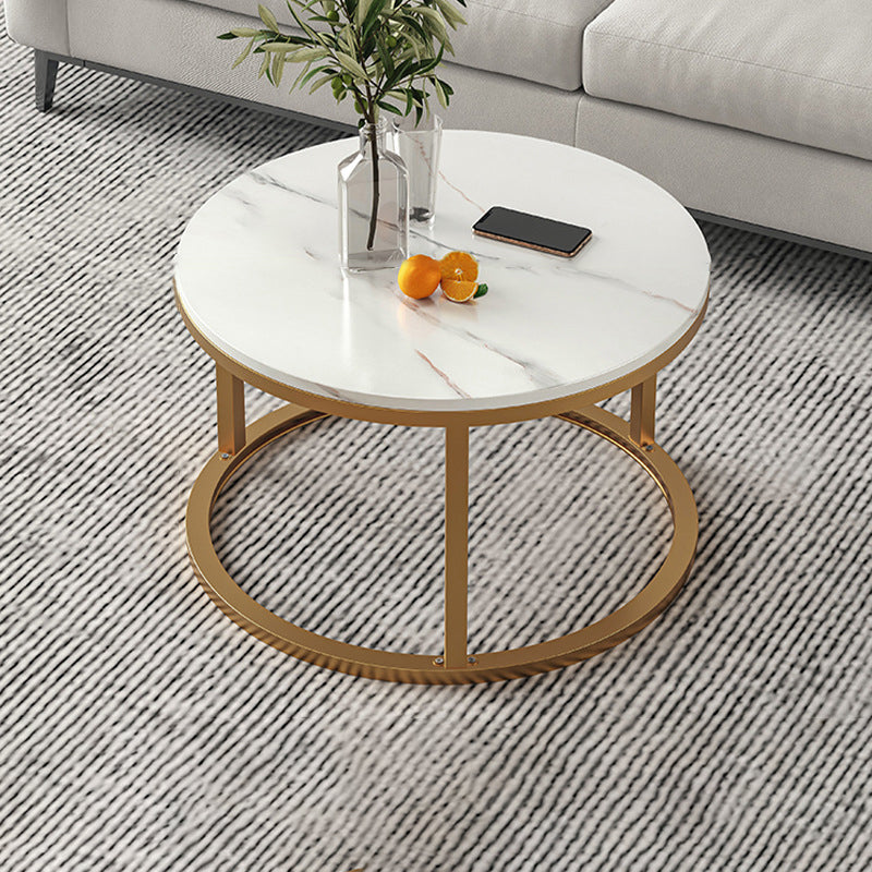 Round Coffee Or End Table Glam Drum Coffee Table in Black and White