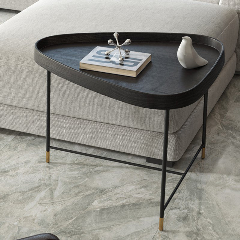 Modern Solid Wood End Table Cross Legs Corner Table for Living Room