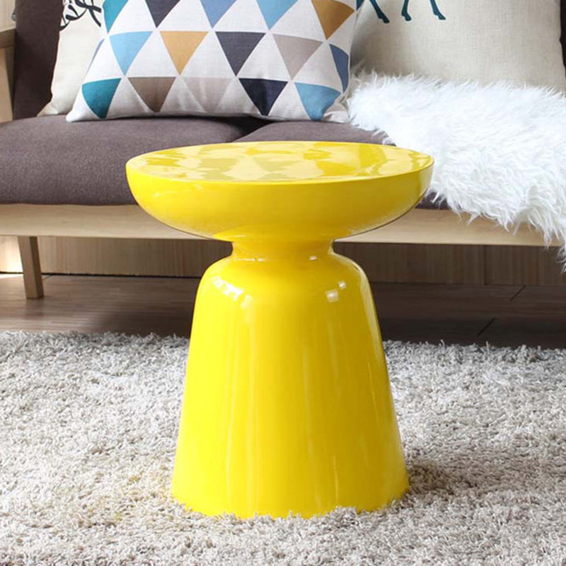 Mid-Century Metal Round End Table Pedestal Sofa Corner Table
