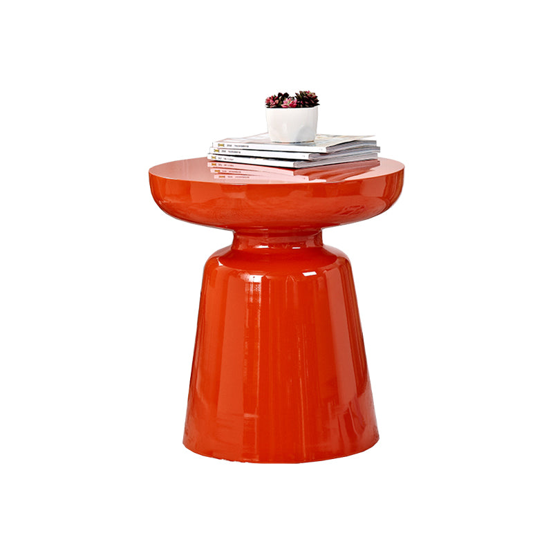 Mid-Century Metal Round End Table Pedestal Sofa Corner Table