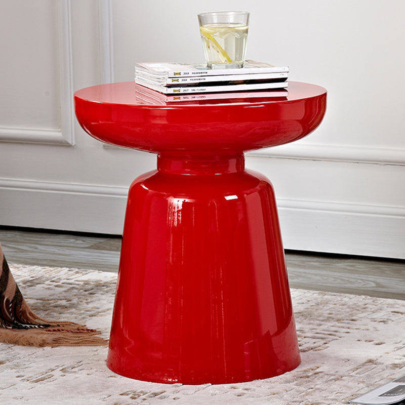 Mid-Century Metal Round End Table Pedestal Sofa Corner Table