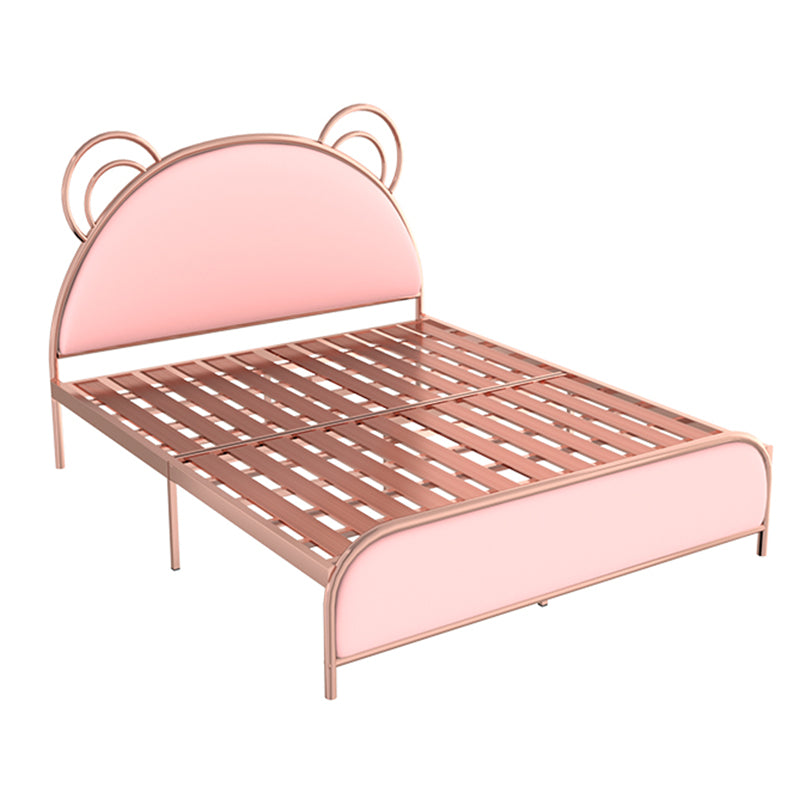 Glam Metal Frame Standard Bed, with Headboard Bed for Bedroom