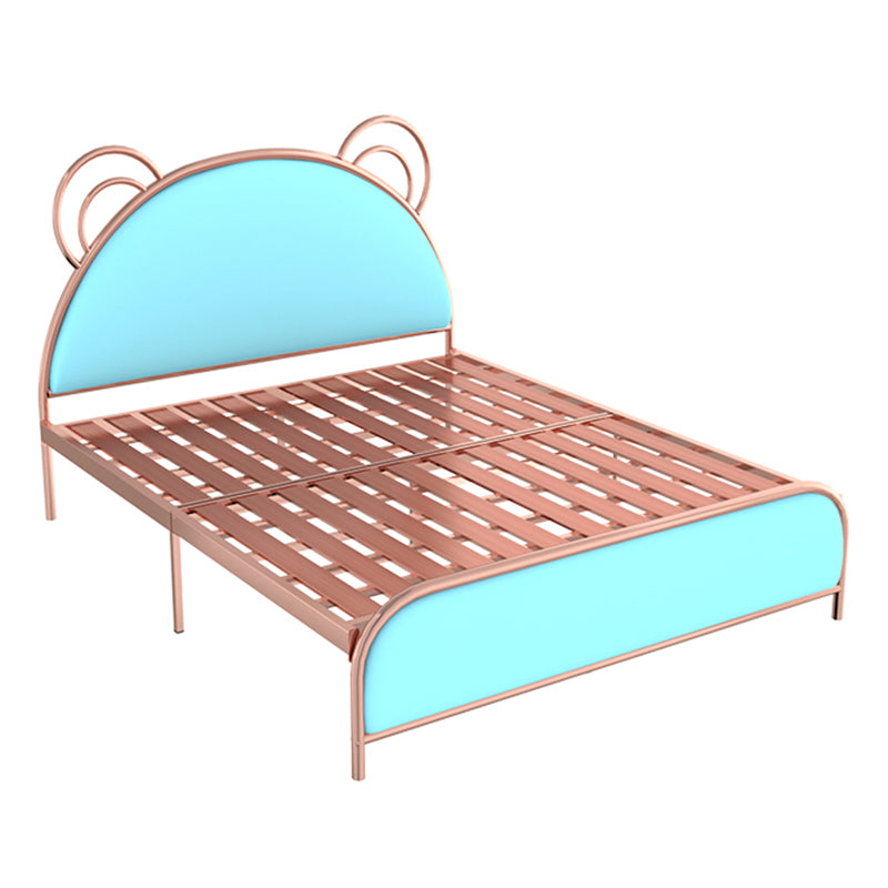 Glam Metal Frame Standard Bed, with Headboard Bed for Bedroom