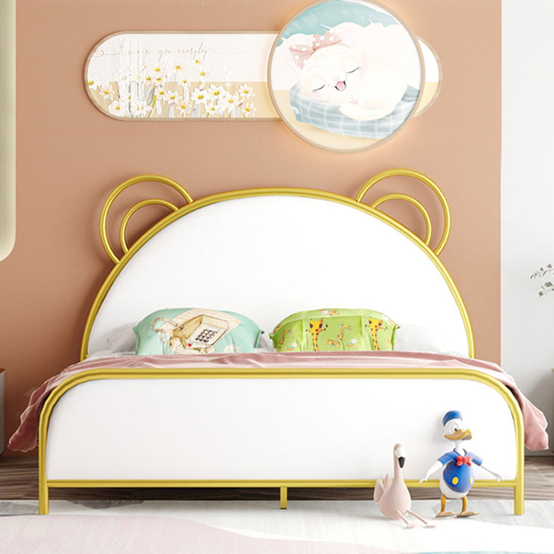 Glam Metal Frame Standard Bed, with Headboard Bed for Bedroom