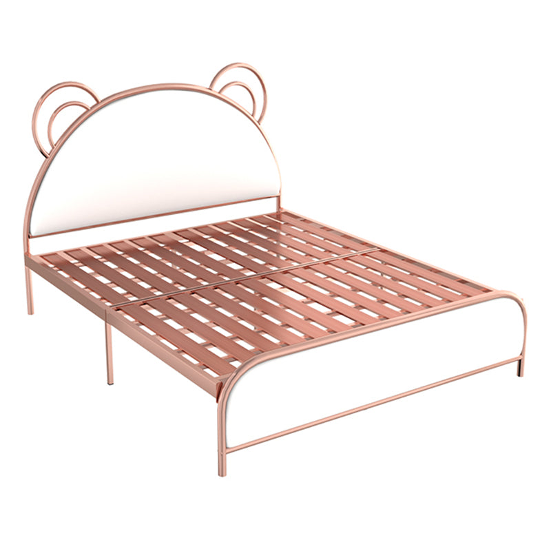 Glam Metal Frame Standard Bed, with Headboard Bed for Bedroom