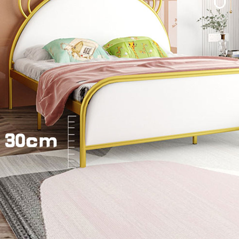 Glam Metal Frame Standard Bed, with Headboard Bed for Bedroom