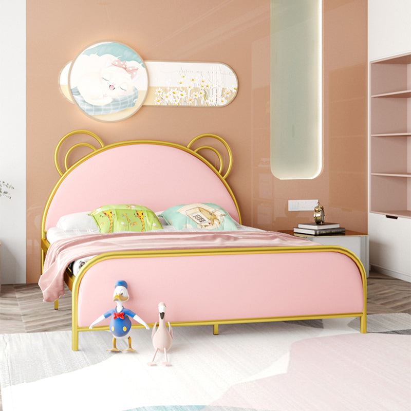 Glam Metal Frame Standard Bed, with Headboard Bed for Bedroom