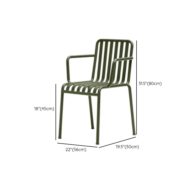 1/2/3/4 Pcs Metal Bistro Set for Small Places Contemporary Green Bistro Table Set