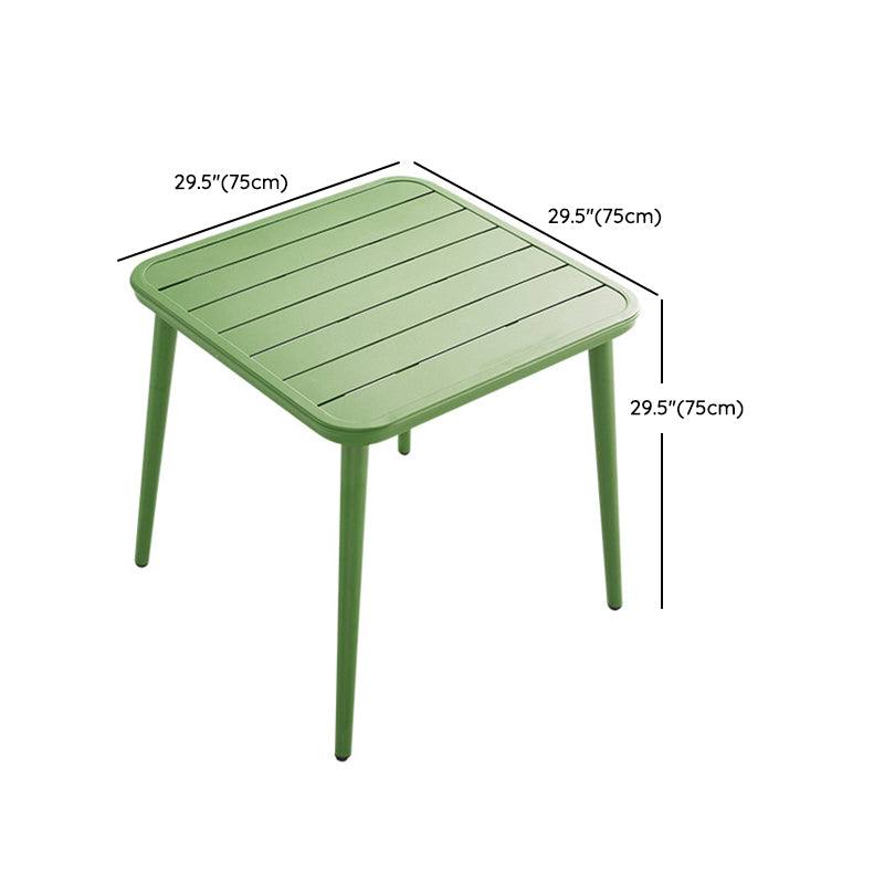 Green Contemporary Bistro Table Set 1/2/3/5 Pcs Metal Bistro Set for Small Places