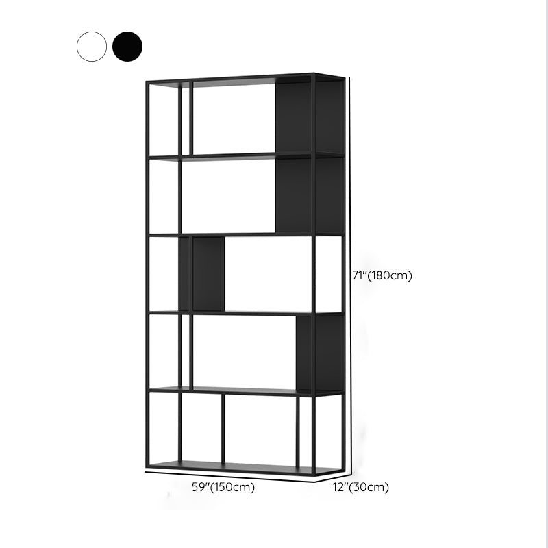 Metal Shelves Included Bookshelf Etagere Open Back Modern Bookcase