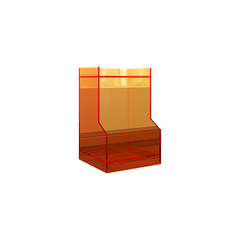 Acrylic Closed Back Bookshelf Standard Scandinavian Bookcase with Shelves