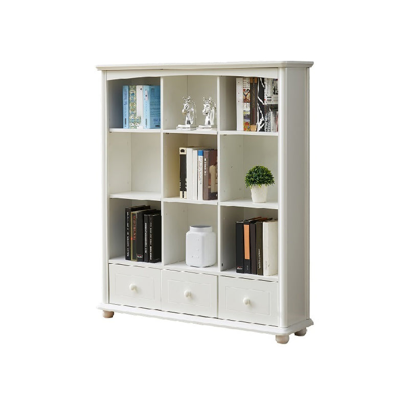 Contemporary Closed Back Bookshelf Standard Wooden Bookcase with Shelves