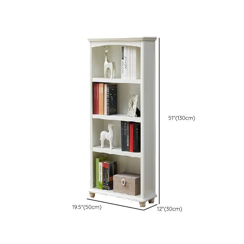 Contemporary Closed Back Bookshelf Standard Wooden Bookcase with Shelves