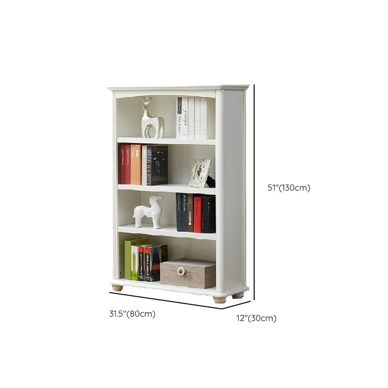 Contemporary Closed Back Bookshelf Standard Wooden Bookcase with Shelves