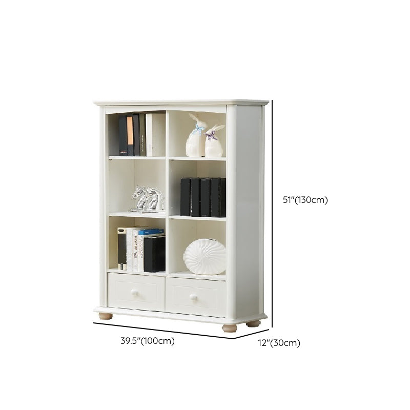 Contemporary Closed Back Bookshelf Standard Wooden Bookcase with Shelves