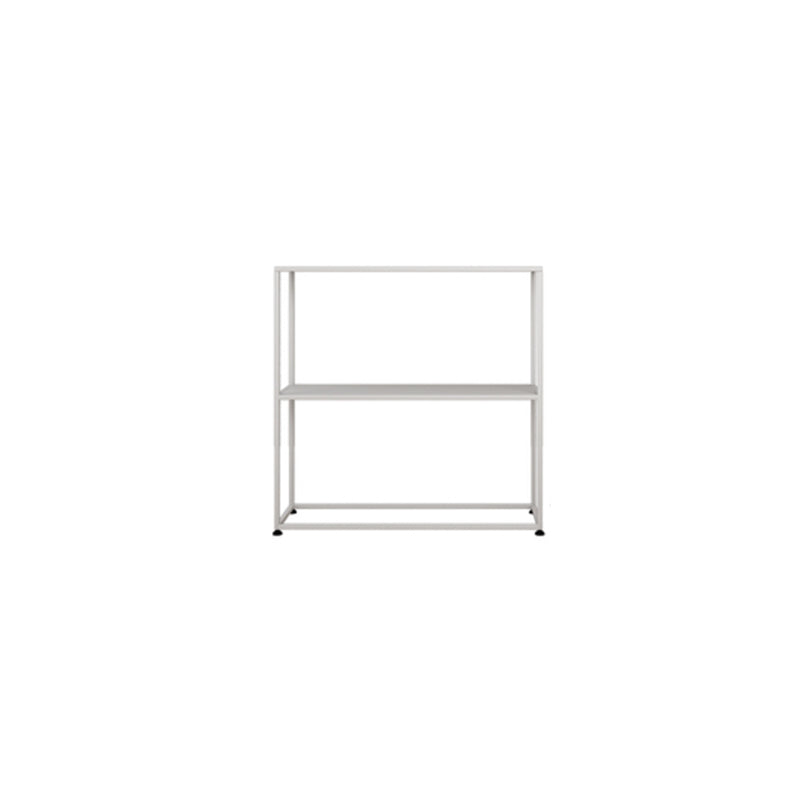 Metal Etagere Bookshelf Contemporary Open Back Bookcase with Shelves