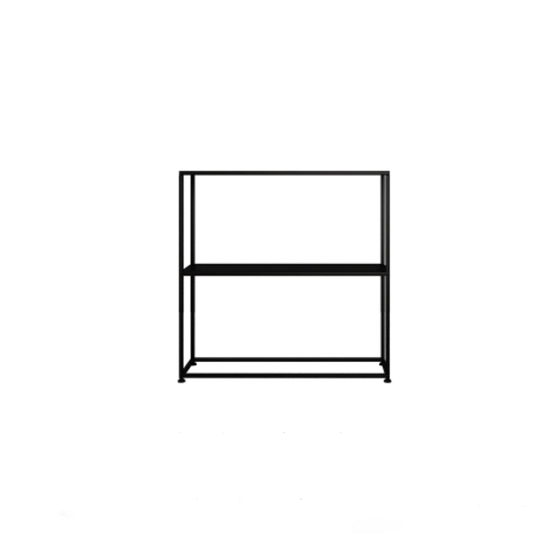 Metal Etagere Bookshelf Contemporary Open Back Bookcase with Shelves