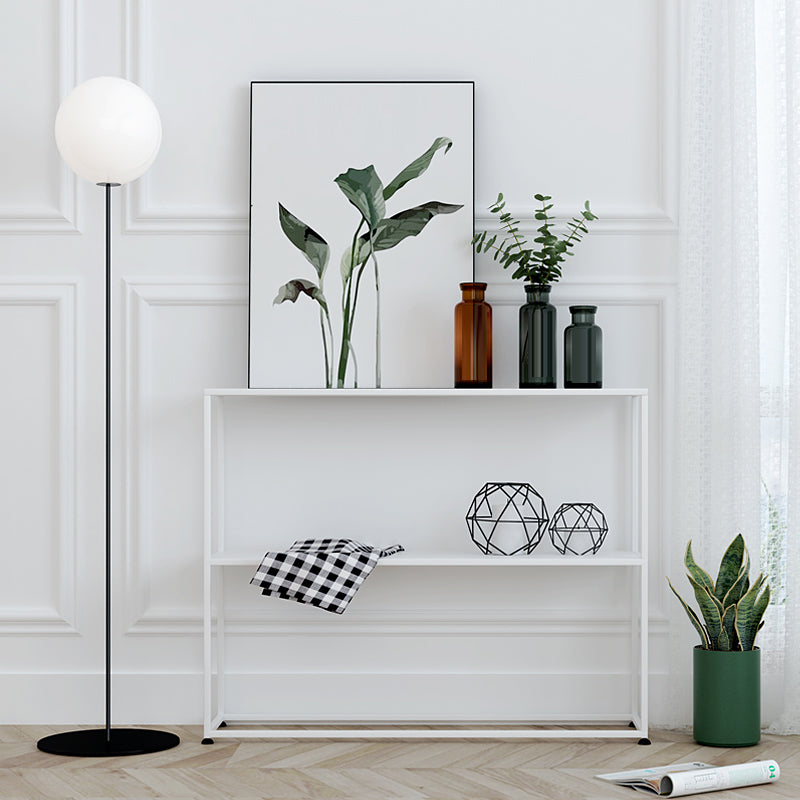 Metal Etagere Bookshelf Contemporary Open Back Bookcase with Shelves