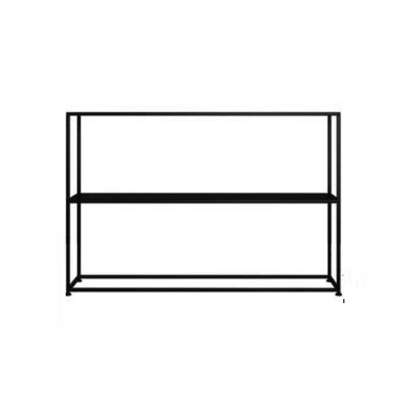 Metal Etagere Bookshelf Contemporary Open Back Bookcase with Shelves