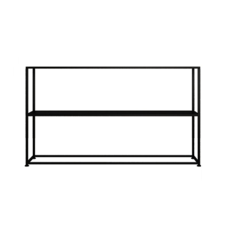 Metal Etagere Bookshelf Contemporary Open Back Bookcase with Shelves