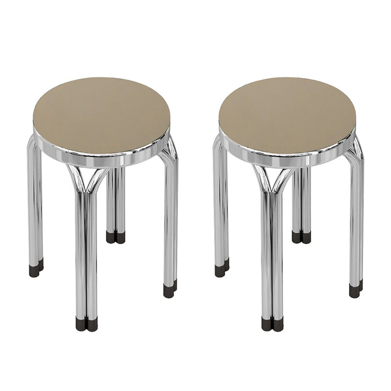 Round Modern Standard Leather Water Resistant Standard for Drawing Room