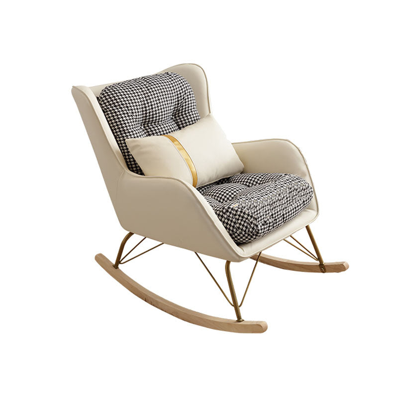 Luxurious Recliner Living Room Lazy Fabric Soft Upholstered Rocking Chairs