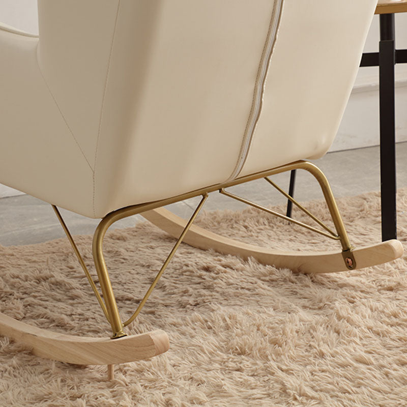 Luxurious Recliner Living Room Lazy Fabric Soft Upholstered Rocking Chairs