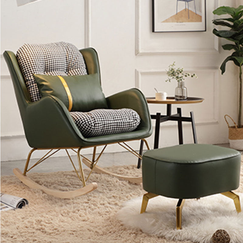 Luxurious Recliner Living Room Lazy Fabric Soft Upholstered Rocking Chairs